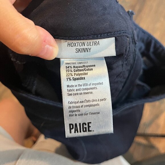 Paige Denim Hoxton Ultra Skinny dark wash jeans - Picture 5 of 5